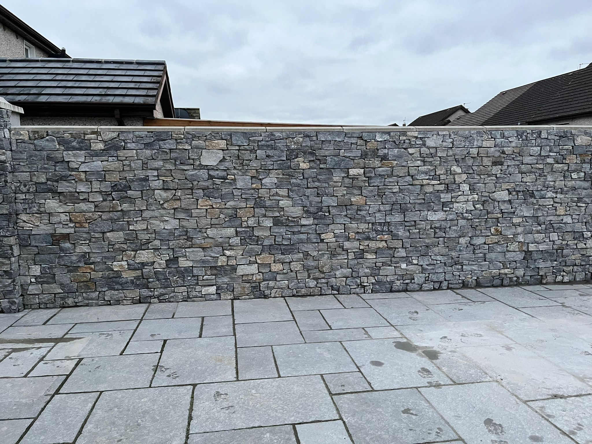Natural Stone Cladding Installation